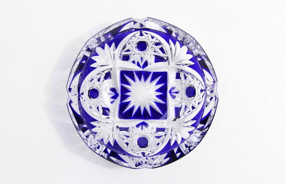 Image 1 of Bohemian crystal ashtray from the 60s