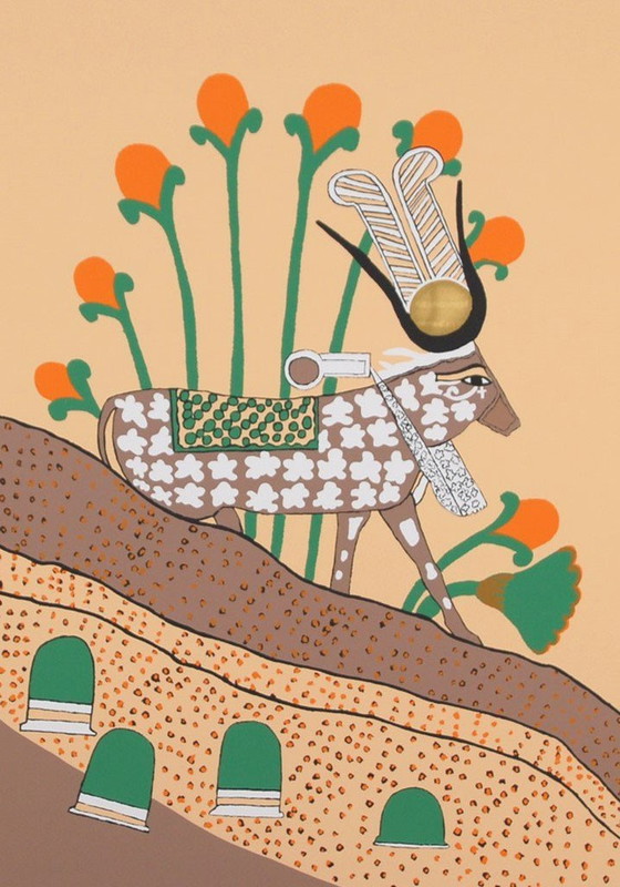 Image 1 of Mireille Kramer, Walk – Litografia a colori firmata del 1979