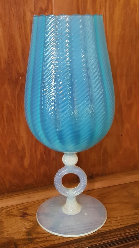 Image 1 of Italian Opalescent Glass Art Vase