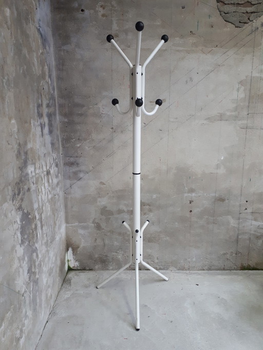 70/80's white standing coat rack