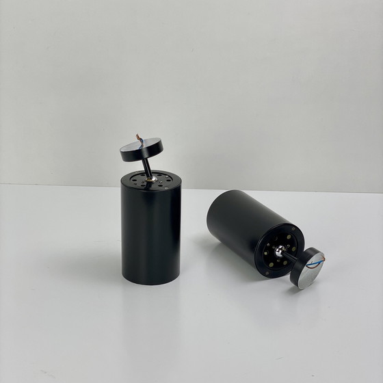 Image 1 of Black Metal Wall Or Ceiling Lights, Vintage 1950, Parscot. Réné-Jean Caillette.