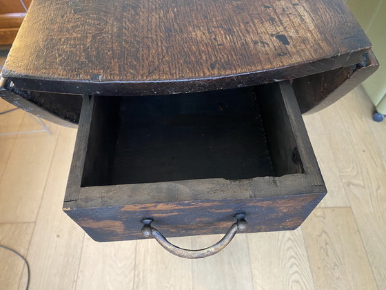 Image 1 of Antique Gateleg Table (Gateleg Table) With Drawer