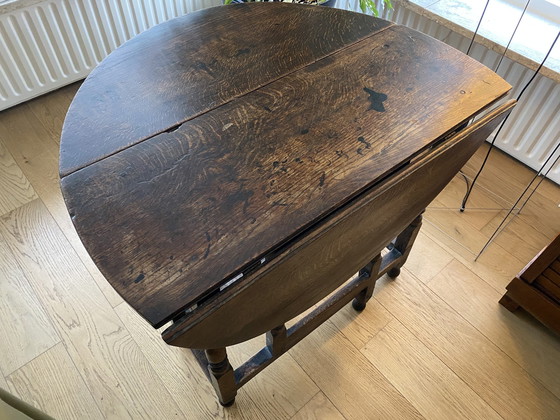 Image 1 of Antique Gateleg Table (Gateleg Table) With Drawer