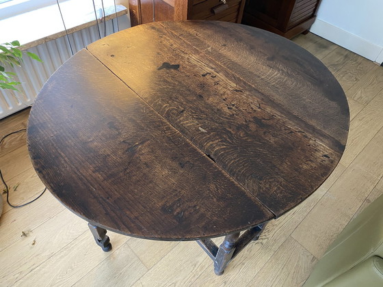 Image 1 of Antique Gateleg Table (Gateleg Table) With Drawer