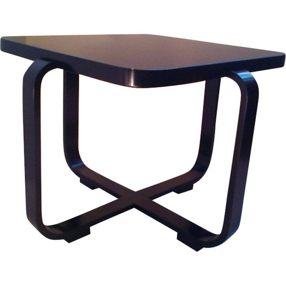 Image 1 of Vintage rectangular wooden coffee table by Jindrich Halabala, 1940