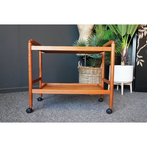 Vintage teak serving cart, Denmark