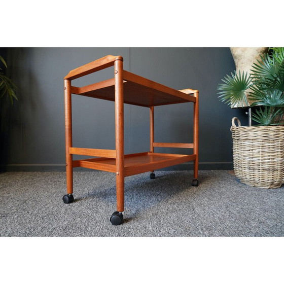 Image 1 of Vintage teak serving cart, Denmark