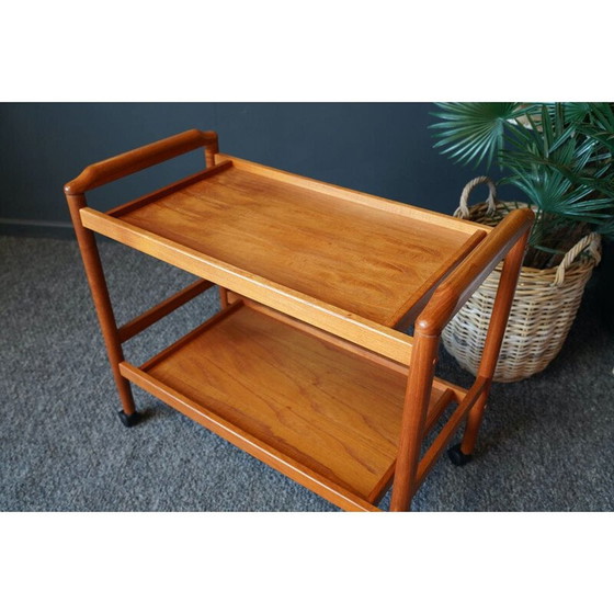 Image 1 of Vintage teak serving cart, Denmark