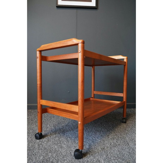 Image 1 of Vintage teak serving cart, Denmark