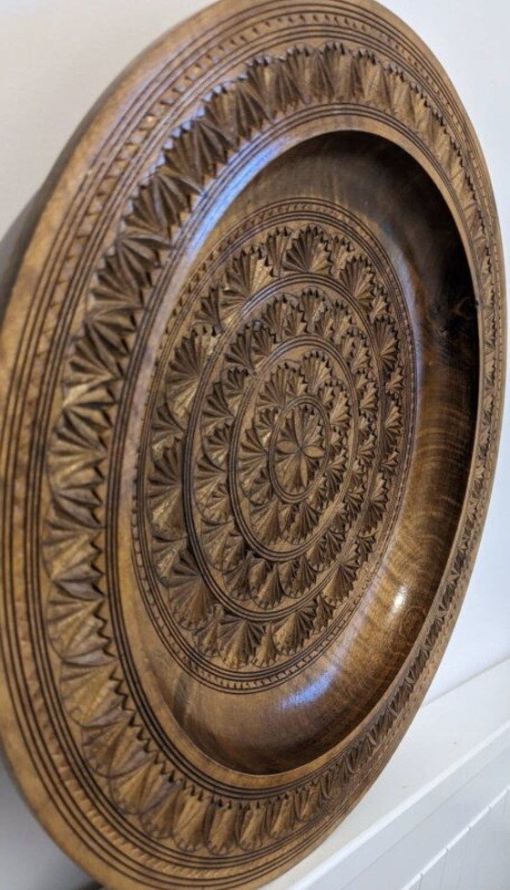 Image 1 of Hand Carved Wooden Dish