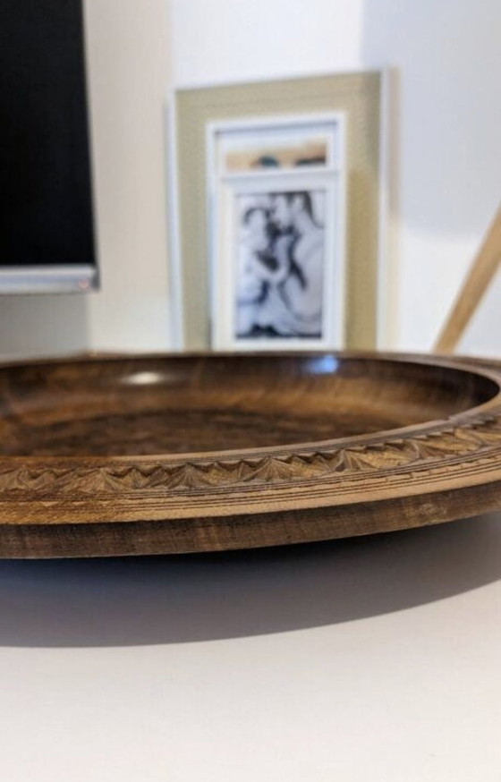 Image 1 of Hand Carved Wooden Dish