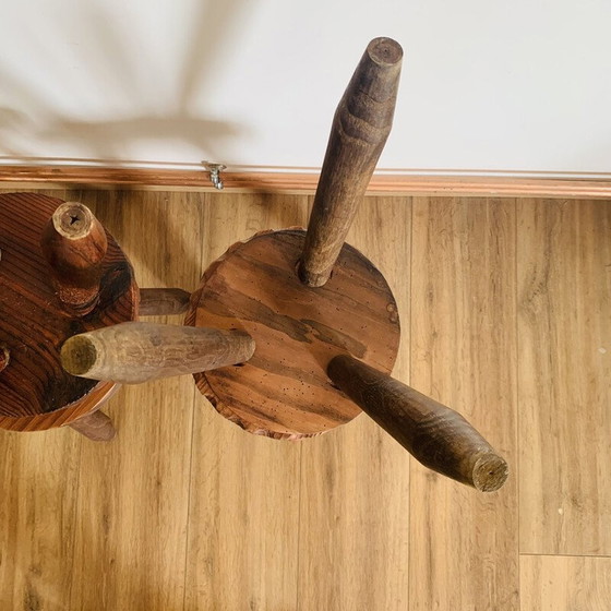 Image 1 of Set di 4 sgabelli treppiede vintage