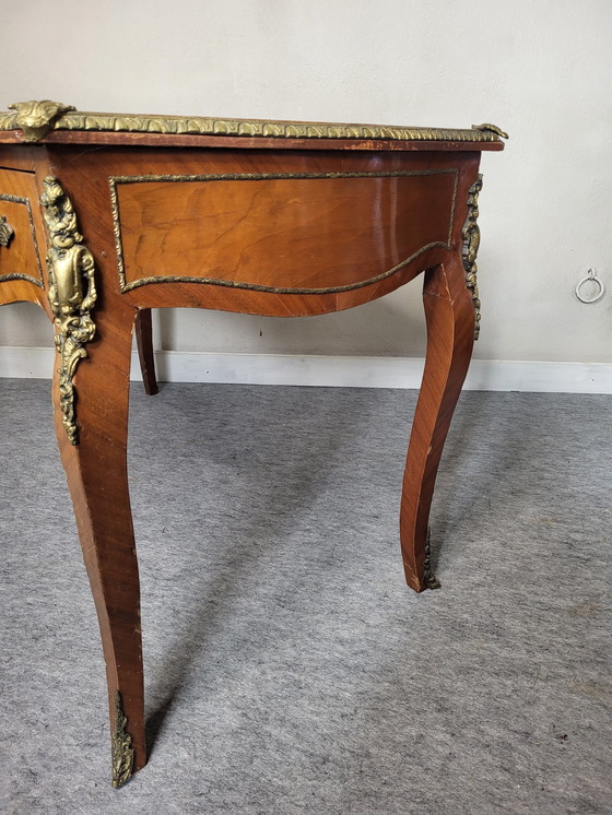 Image 1 of Louis Xv Style Wood Marquetry Desk 19th Century