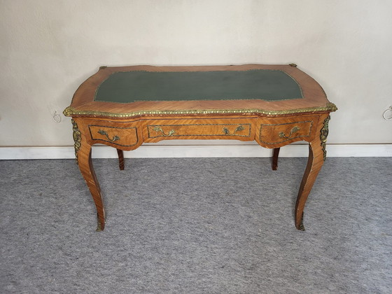 Image 1 of Louis Xv Style Wood Marquetry Desk 19th Century