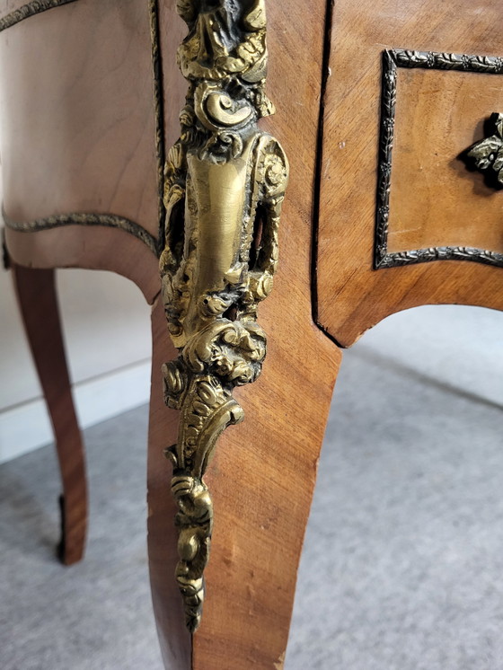 Image 1 of Louis Xv Style Wood Marquetry Desk 19th Century