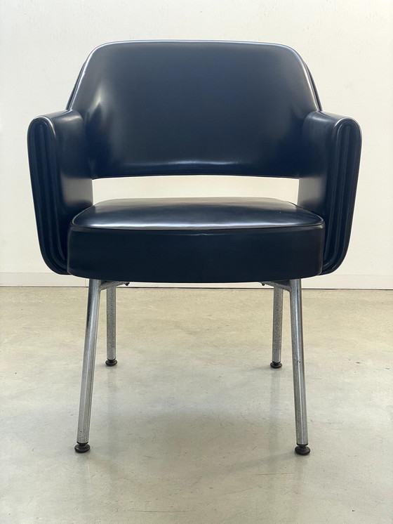 Image 1 of Mid-Century Armchairs Model Deauville By Marc & Pierre Simon For Aribone With Original Label