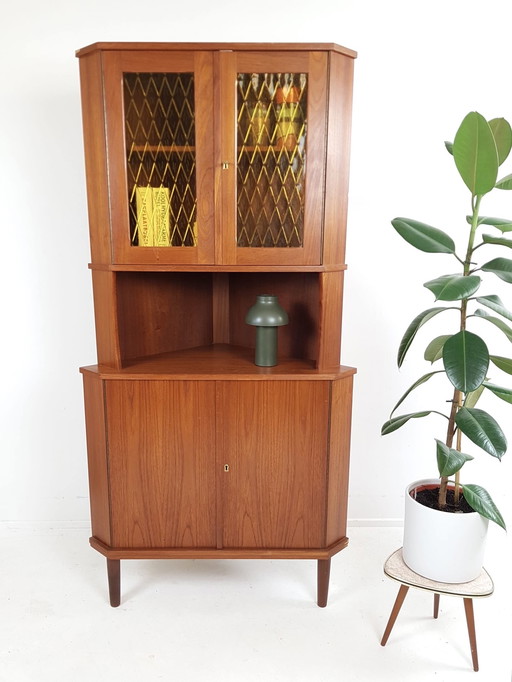 Credenza angolare danese vintage in teak | credenza angolare