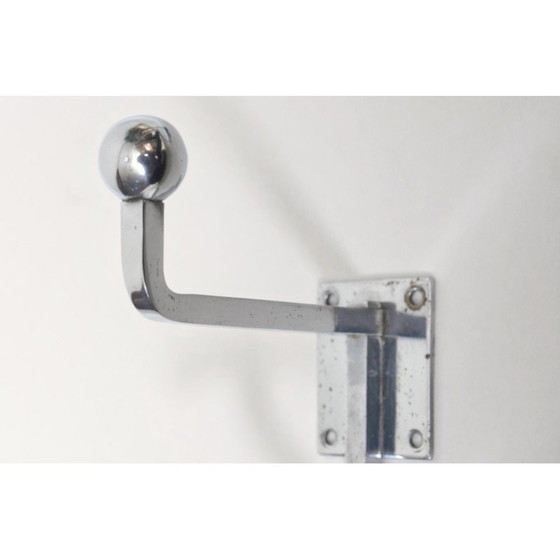 Image 1 of Vintage chrome steel coat hooks by Jean Royère, France 1950
