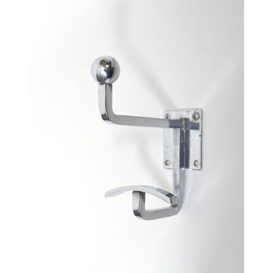 Image 1 of Vintage chrome steel coat hooks by Jean Royère, France 1950