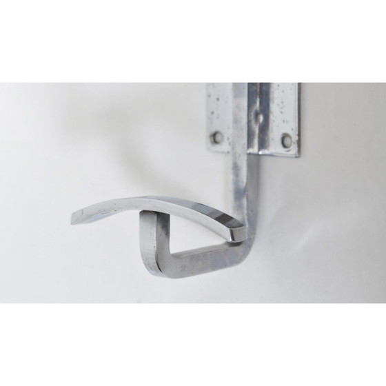 Image 1 of Vintage chrome steel coat hooks by Jean Royère, France 1950