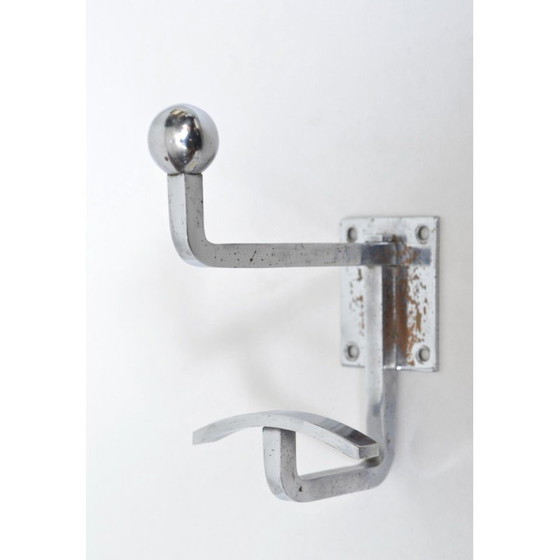 Image 1 of Vintage chrome steel coat hooks by Jean Royère, France 1950