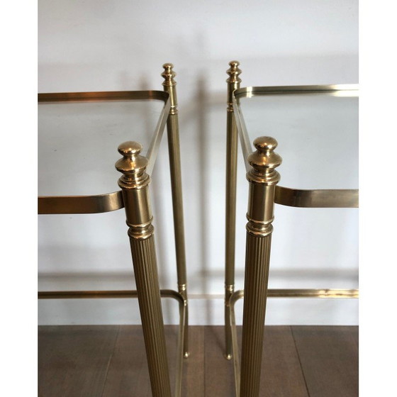 Image 1 of Pair of vintage brass sofa ends, 1940