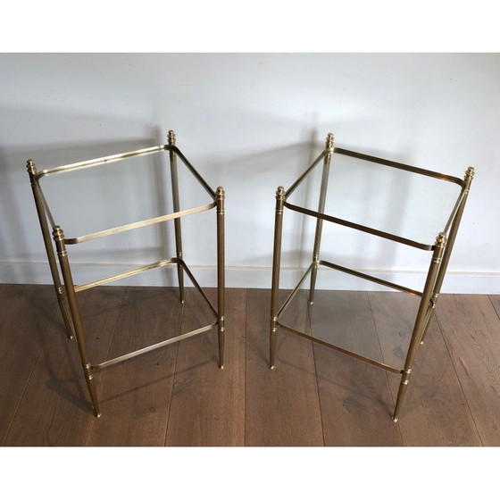 Image 1 of Pair of vintage brass sofa ends, 1940