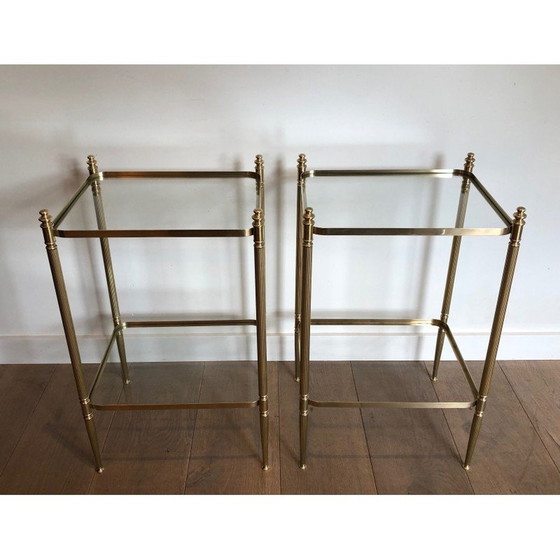 Image 1 of Pair of vintage brass sofa ends, 1940