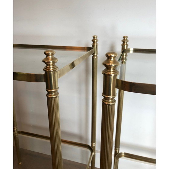 Image 1 of Pair of vintage brass sofa ends, 1940