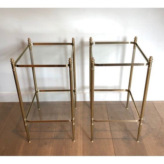 Image 1 of Pair of vintage brass sofa ends, 1940