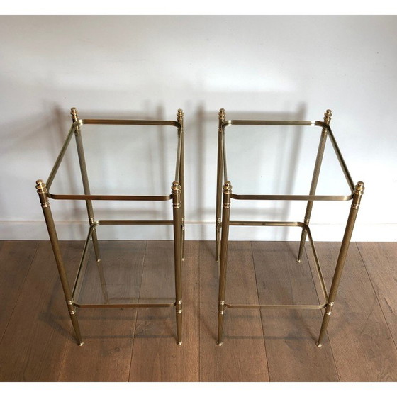 Image 1 of Pair of vintage brass sofa ends, 1940