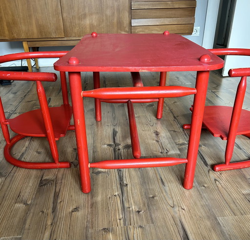 Karin Mobring Ikea Anna set children table + 2 chairs