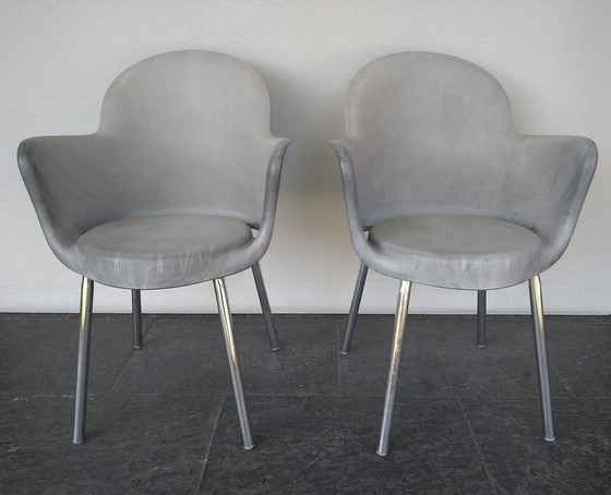 Image 1 of 2X ( Set ) Sintesi Gogo Chair, Design Marcello Ziliani In Concrete Look