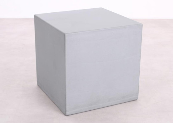 Image 1 of Sixinch pouf light gray