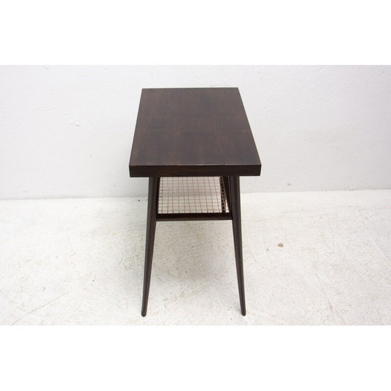 Image 1 of Tavolino vintage in legno di quercia per Dřevopodnik Holešov, Cecoslovacchia anni '60