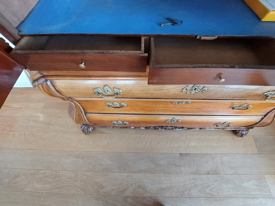 Image 1 of Mahogany Cabinet Highboard Cabinet - Crested Cabinet From Ca. 1850