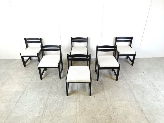 Image 1 of 6x Vintage brutalist dining chairs