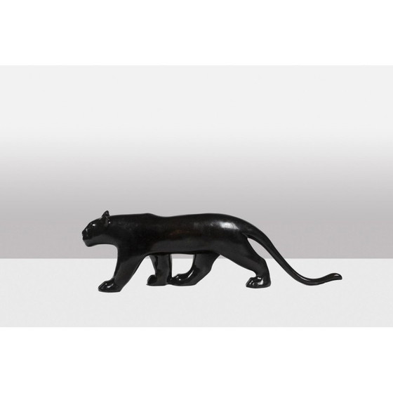 Image 1 of Vintage bronze sculpture “Large black panther” by François Pompon, 2006
