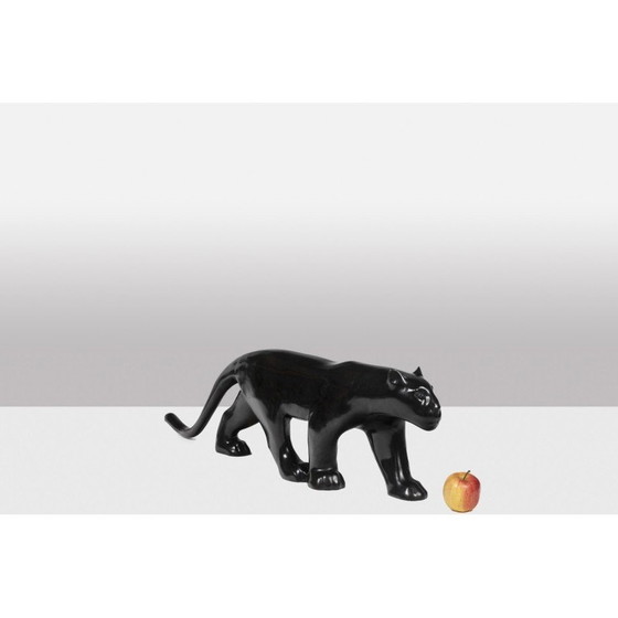 Image 1 of Vintage bronze sculpture “Large black panther” by François Pompon, 2006
