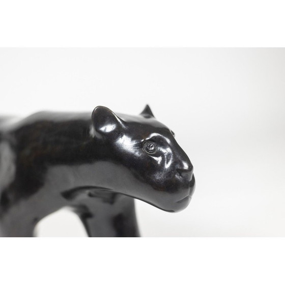 Image 1 of Vintage bronze sculpture “Large black panther” by François Pompon, 2006