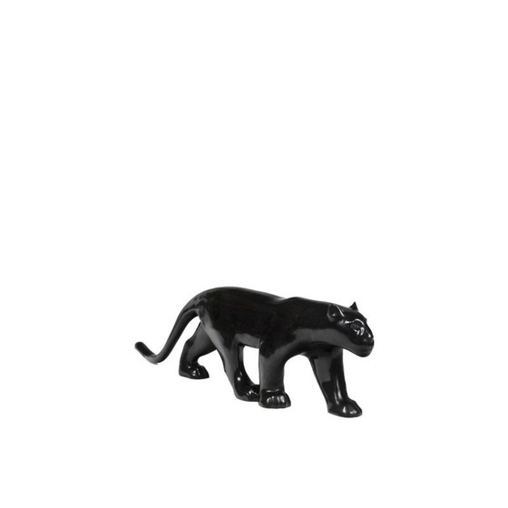Image 1 of Vintage bronze sculpture “Large black panther” by François Pompon, 2006