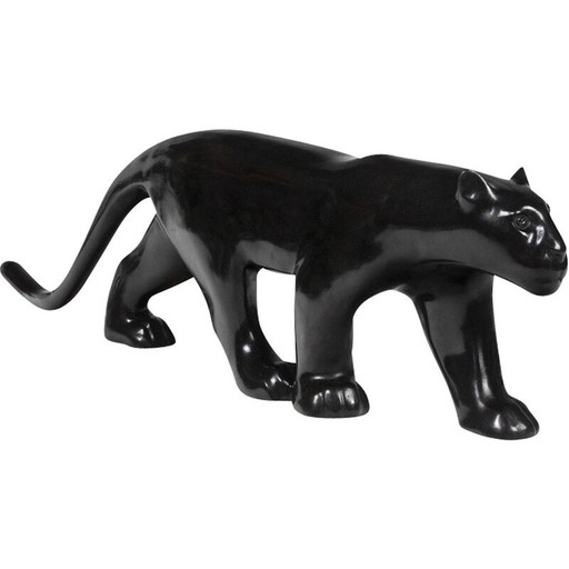 Vintage bronze sculpture “Large black panther” by François Pompon, 2006