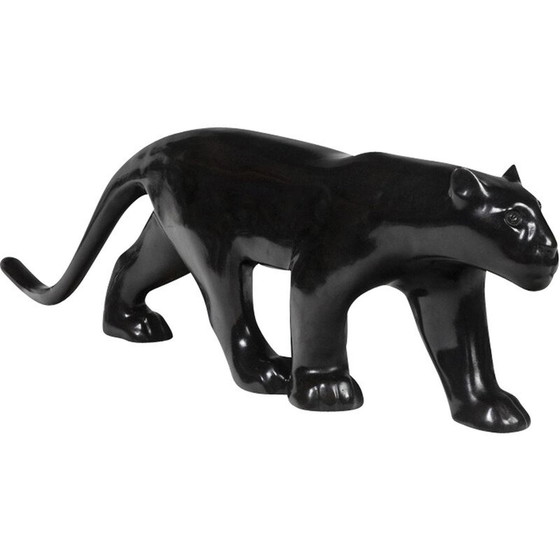 Image 1 of Vintage bronze sculpture “Large black panther” by François Pompon, 2006