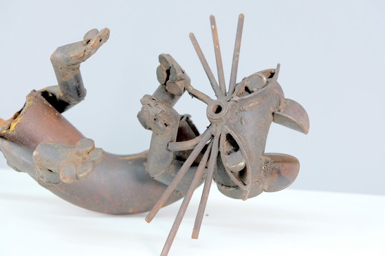 Image 1 of Sculpture de chat en métal vintage de Haukkuvuara, 1974