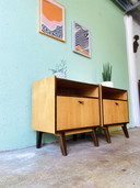 2x vintage bedside cabinet