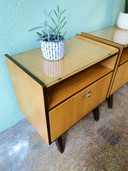 2x vintage bedside cabinet