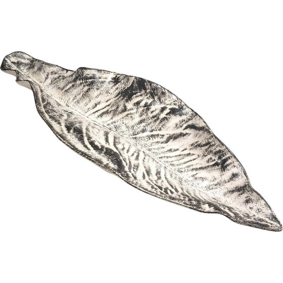 Image 1 of Vintage ceramic leaf by Pol Chambost, 1950