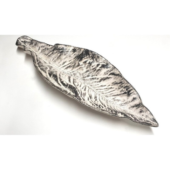 Image 1 of Vintage ceramic leaf by Pol Chambost, 1950