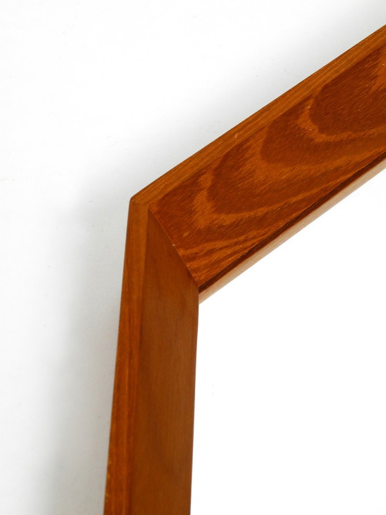 Image 1 of Very Nice 1960S Octagonal Teak Wall Mirror | 45Cm | 17.7"