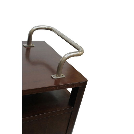 Image 1 of Vintage bar D 625 in maple veneer and black opaxite glass for Thonet, 1930s